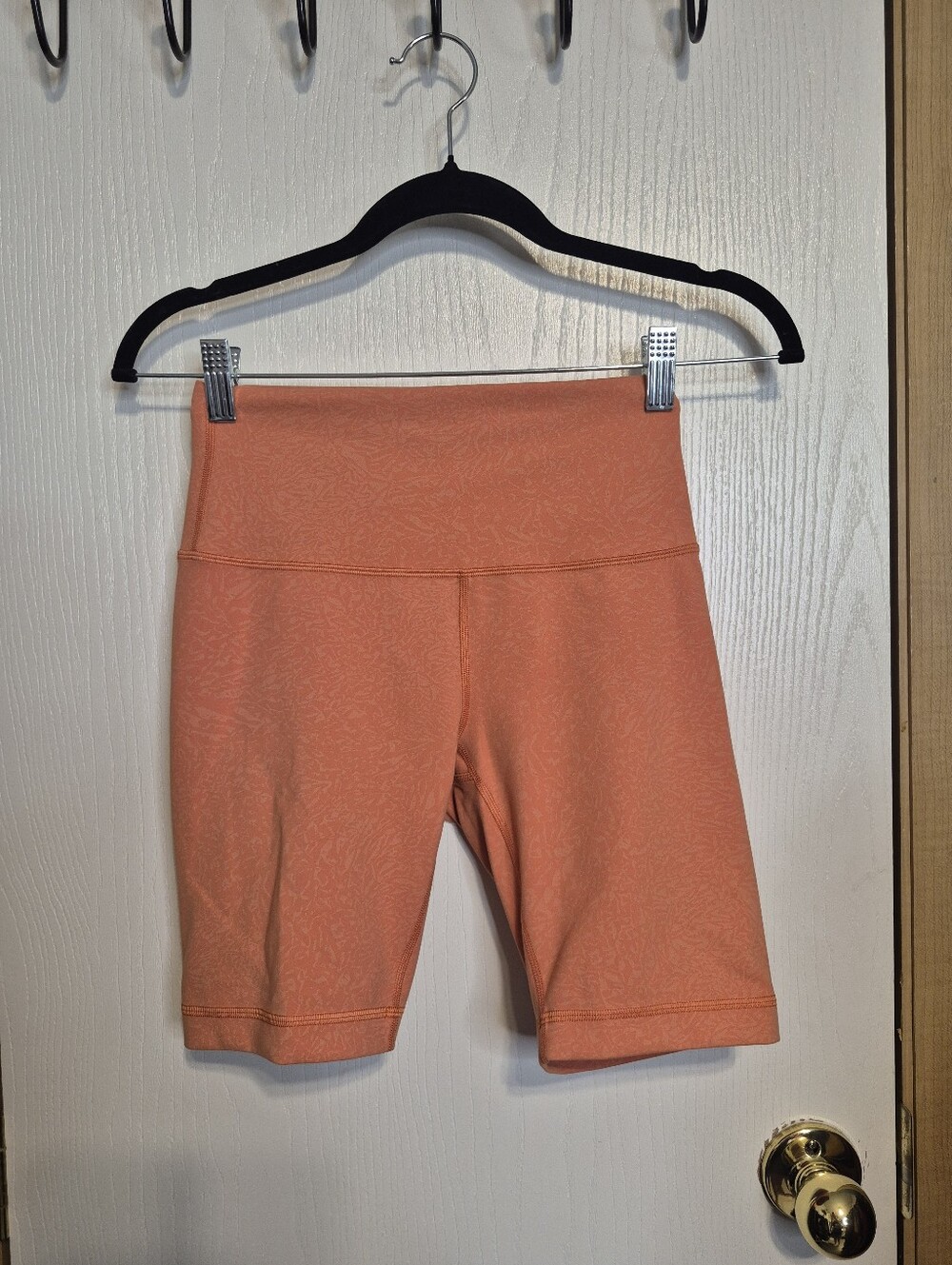 lululemon athletica Coral-Orange High-Rise Bike Shorts